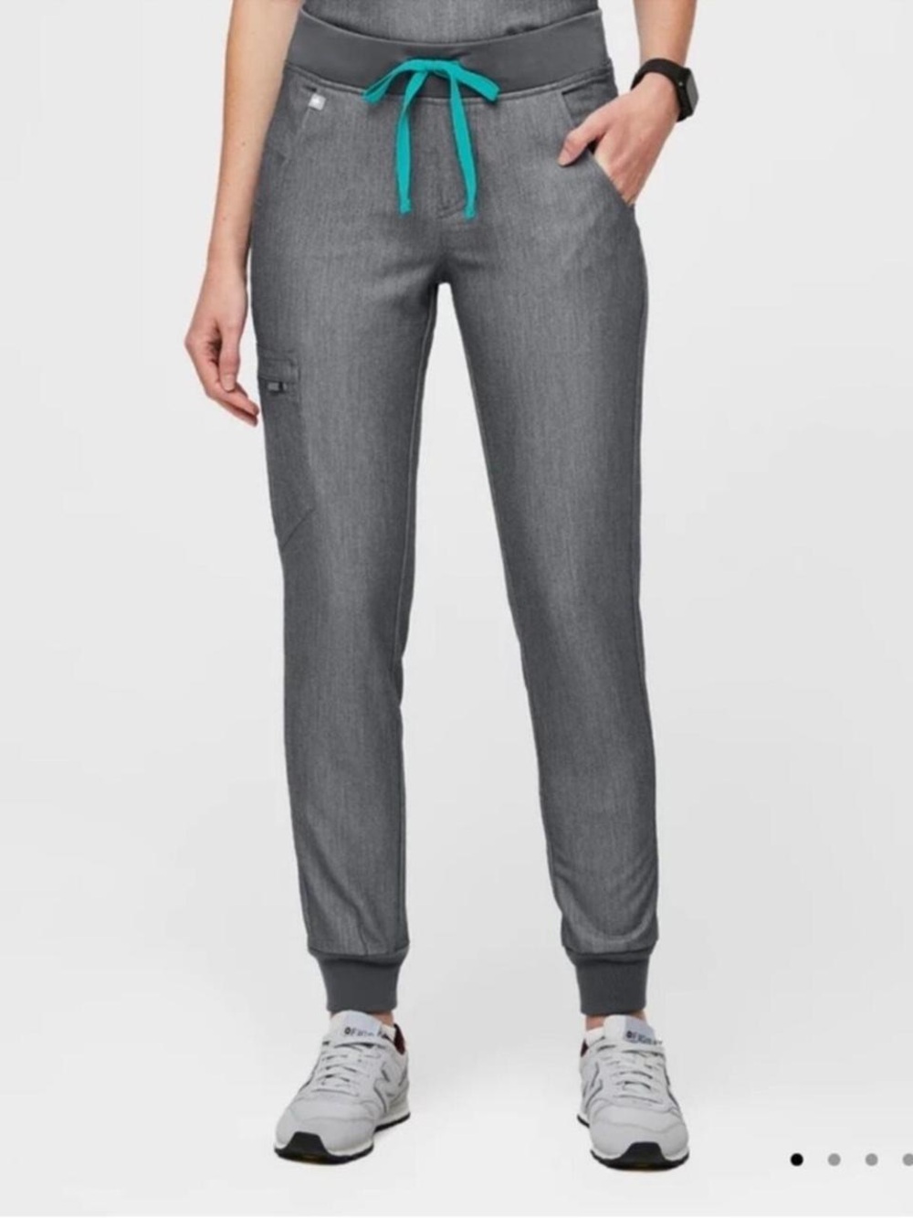 FIGS Zamora Tech Fit Jogger Teal & Grey Sz XS